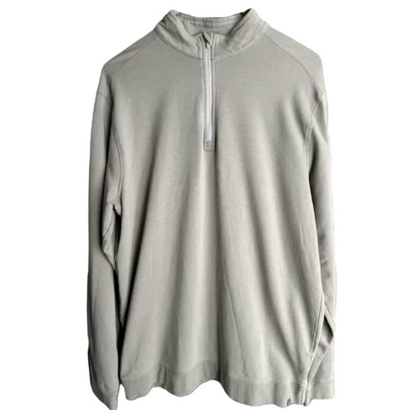 Tasc Performance Long Sleeve 1/4 Zip Shirt Lightweight Sweater Light Gray Bamboo - Picture 2 of 9